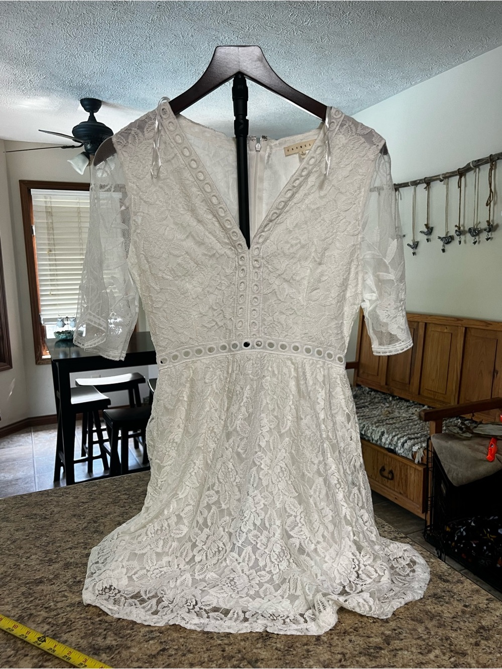 NWOT Promesa White Lace eyelet BOTIQUE Dress